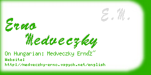 erno medveczky business card